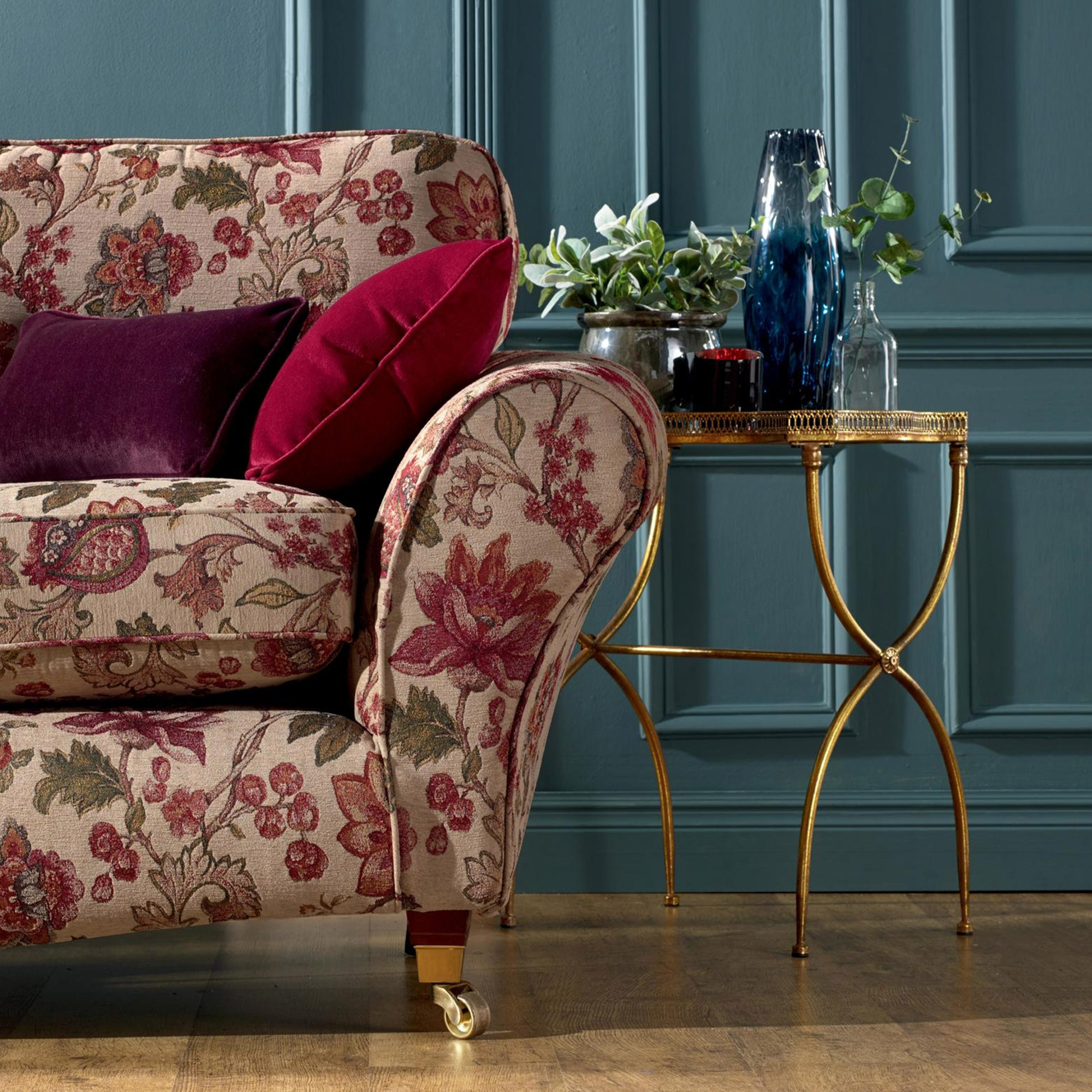 Fabric Details brockhall bordeaux Fabrics Range by Plumbs