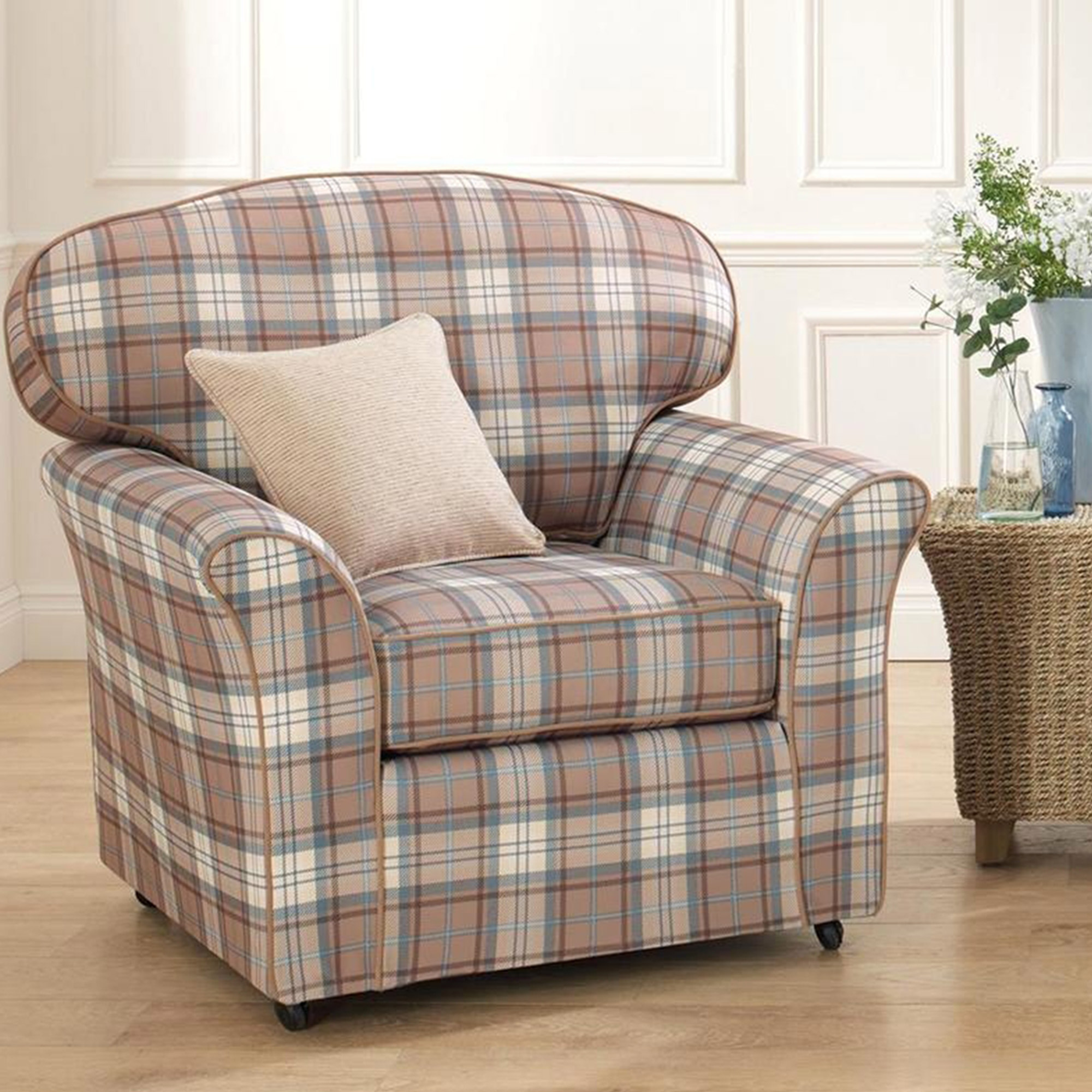 Fabric Details brompton sky Fabrics Range by Plumbs