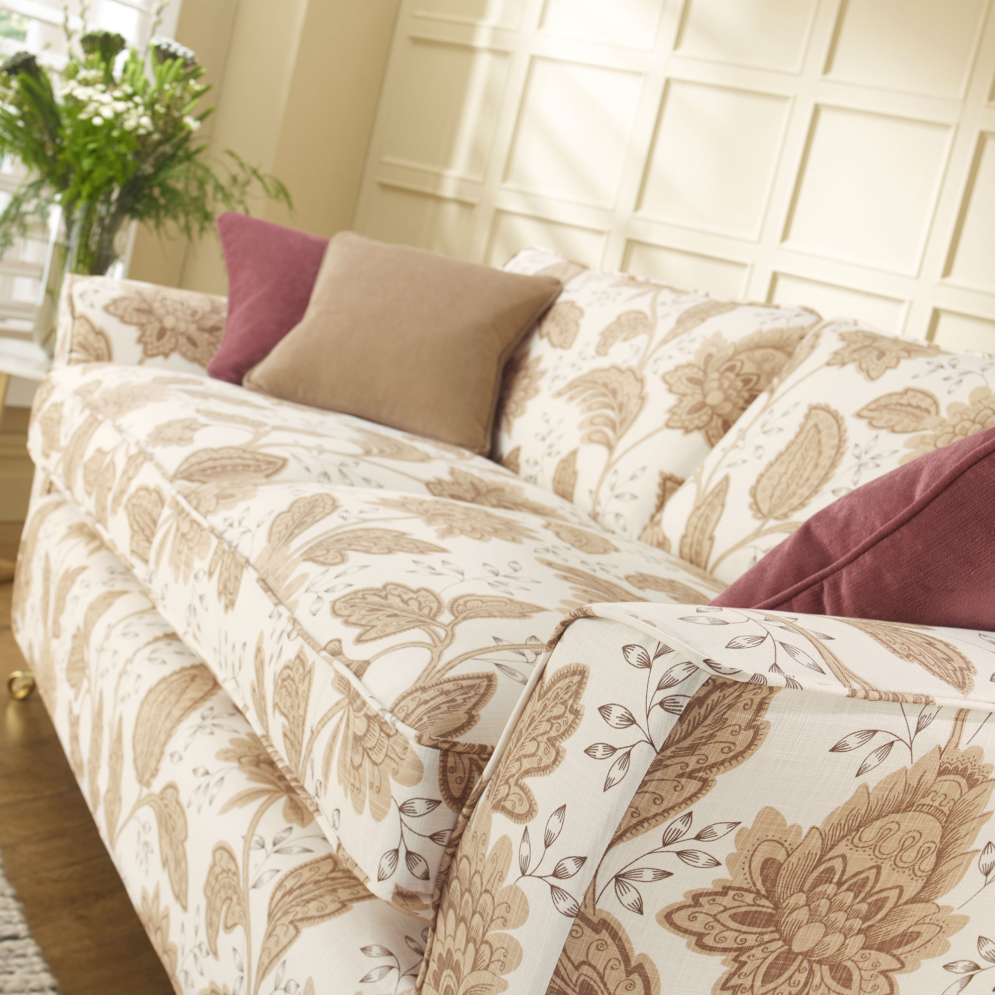 Fabric Details charlton coffee cream Fabrics Range by Plumbs