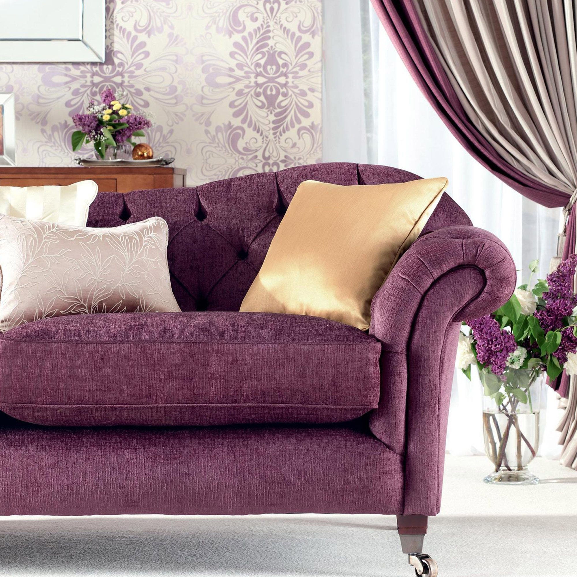 Fabric Details chelsea velvet eggplant Fabrics Range by Plumbs
