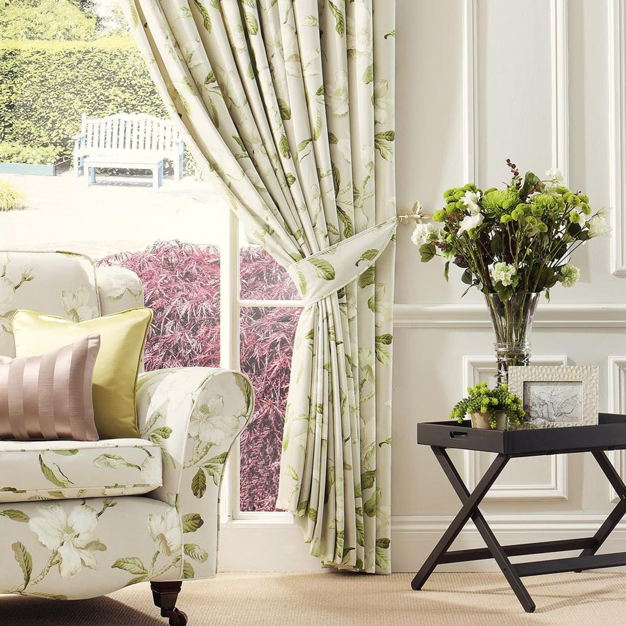 Fabric Details magnolia gardens linen Fabrics Range by Plumbs